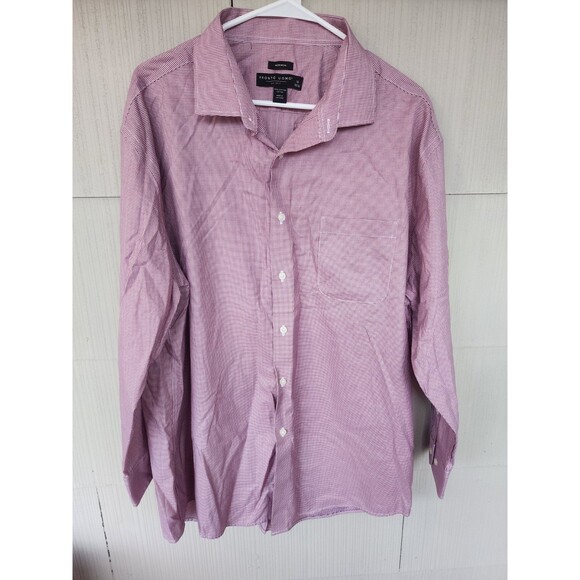 Lot Of 2 Pronto Uomo Checkered Dress Shirt Long Sleeve Button Up Mens 18 32/33 - Picture 3 of 9